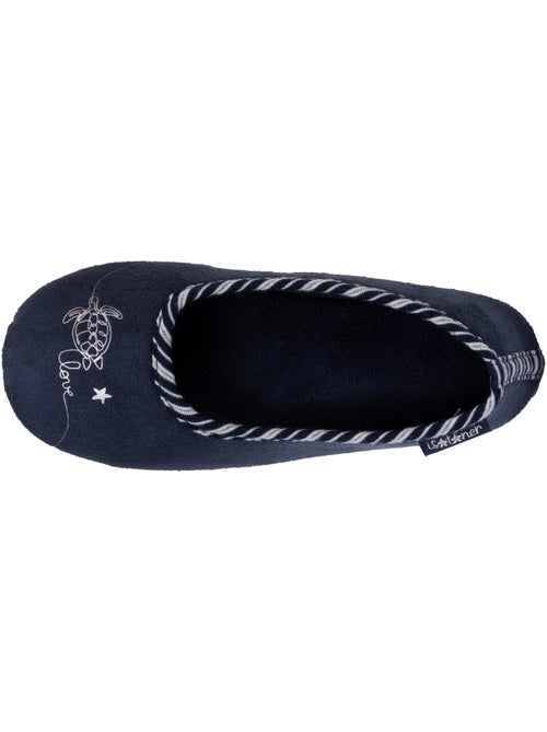 Chaussons ballerines broderie argentée, très confortables fille isotoner - Kiabi Chaussons ballerines broderie argentée, très confortables fille isotoner - Kiabi