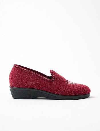 Chaussons ballerines brodés grande largeur