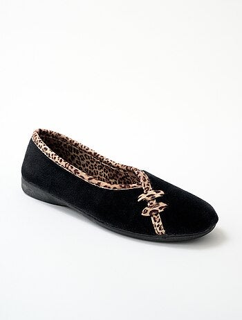 Chaussons ballerines chauds largeur confort