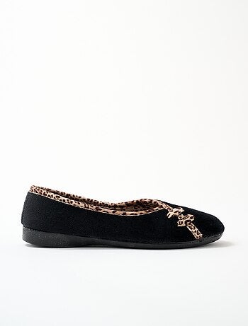 Chaussons ballerines chauds largeur confort
