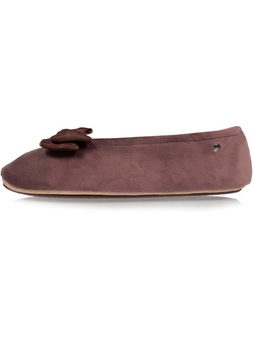 Chaussons ballerines détail nœud précieux femme isotoner - Kiabi