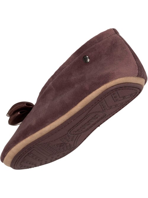 Chaussons ballerines détail nœud précieux femme isotoner - Kiabi