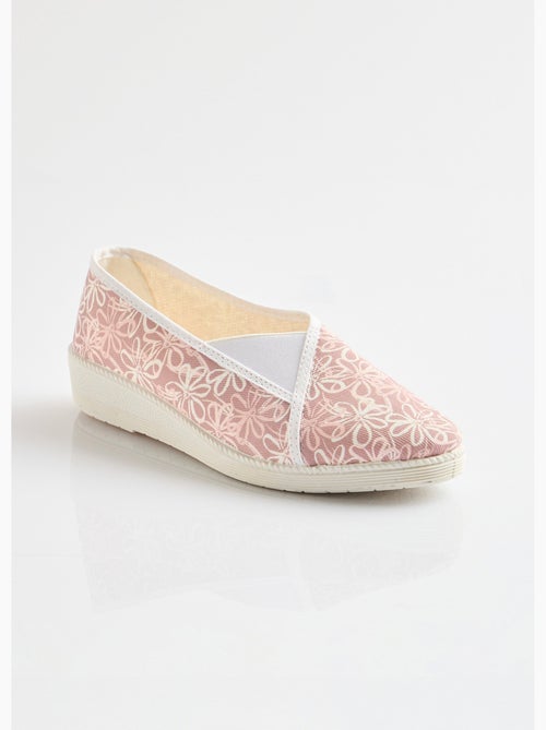 Chaussons ballerines élastiquée imprimées - Afibel - Kiabi