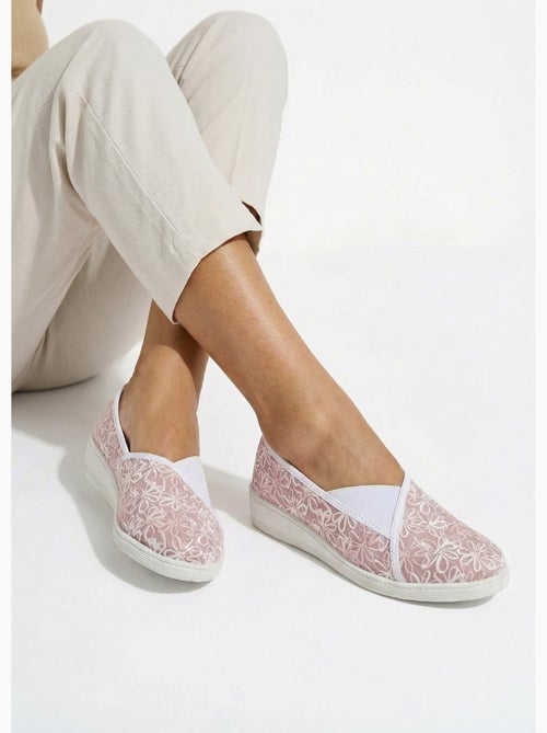 Chaussons ballerines élastiquée imprimées - Afibel - Kiabi