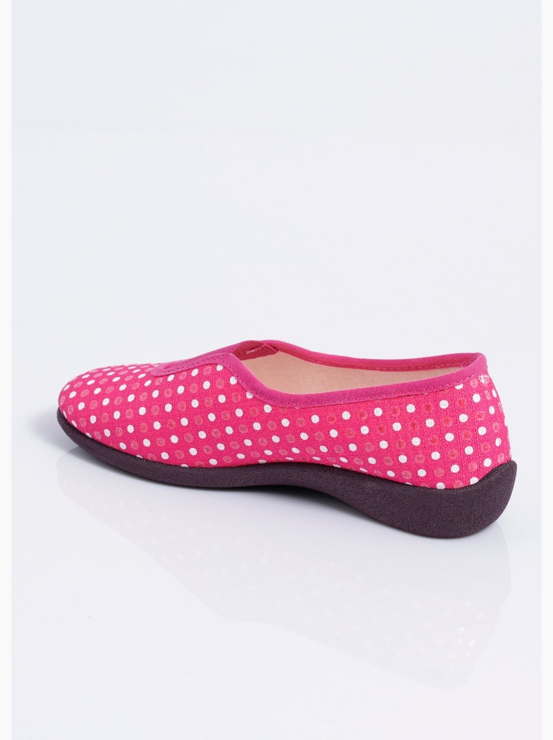 Chaussons ballerines élastiqués largeur confort - afibel Rose fushia - Kiabi