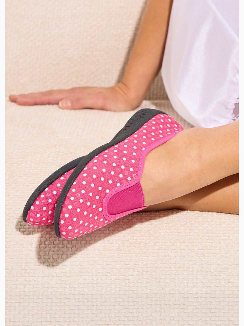 Chaussons ballerines élastiqués largeur confort - afibel Rose fushia - Kiabi