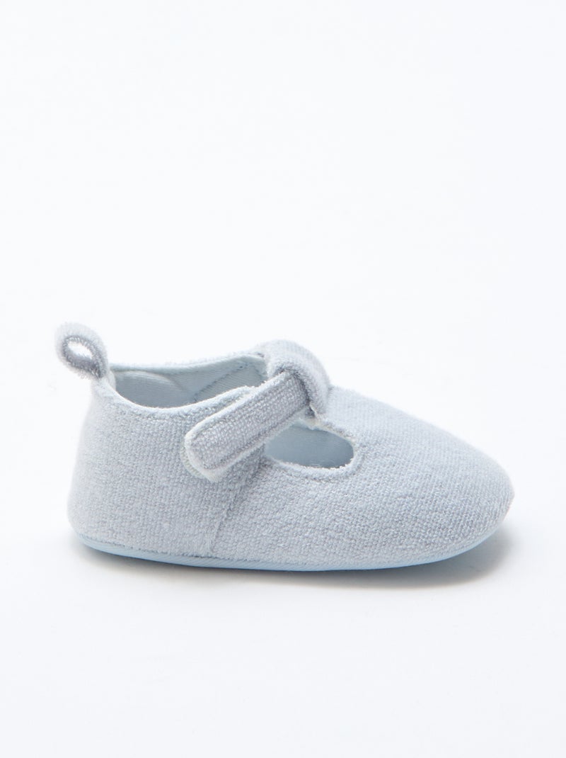 Chaussons ballerines en éponge Bleu - Kiabi