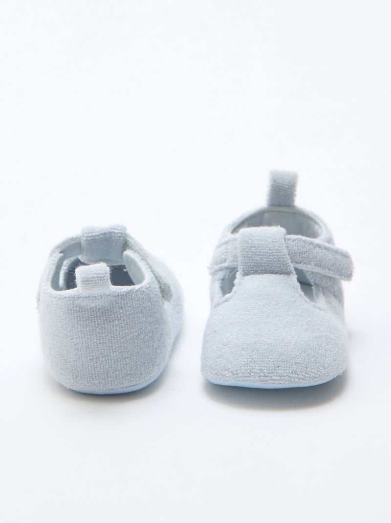 Chaussons ballerines en éponge Bleu - Kiabi