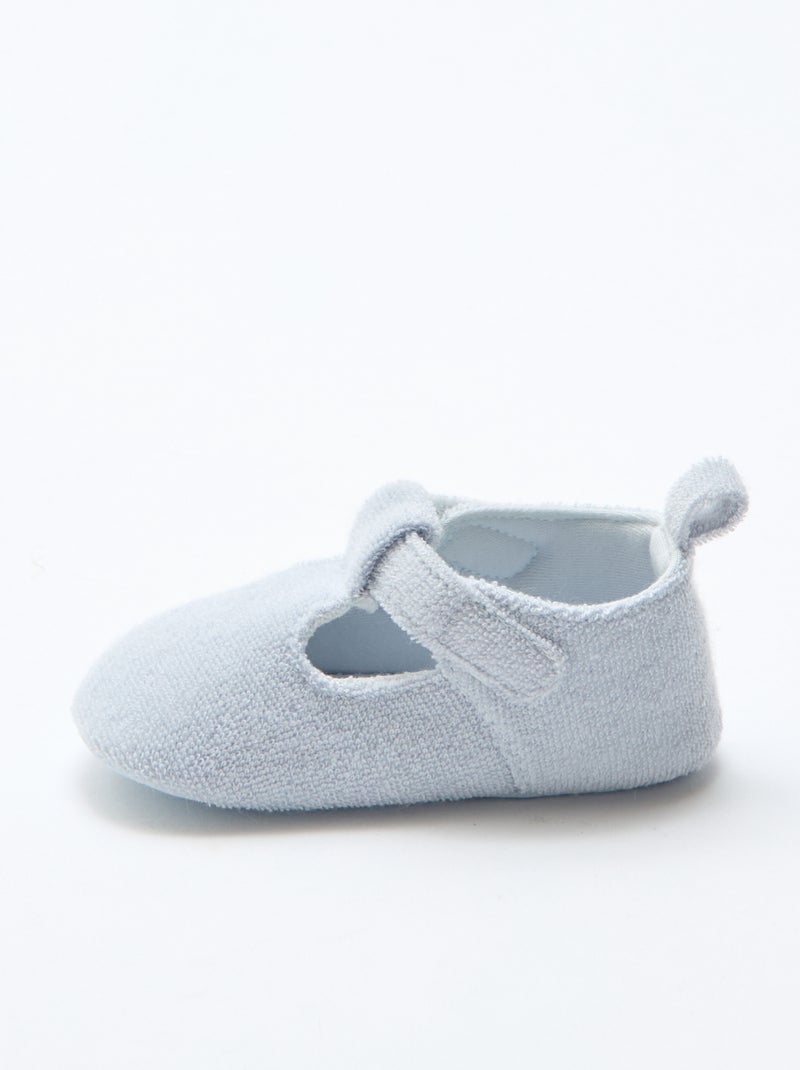 Chaussons ballerines en éponge Bleu - Kiabi