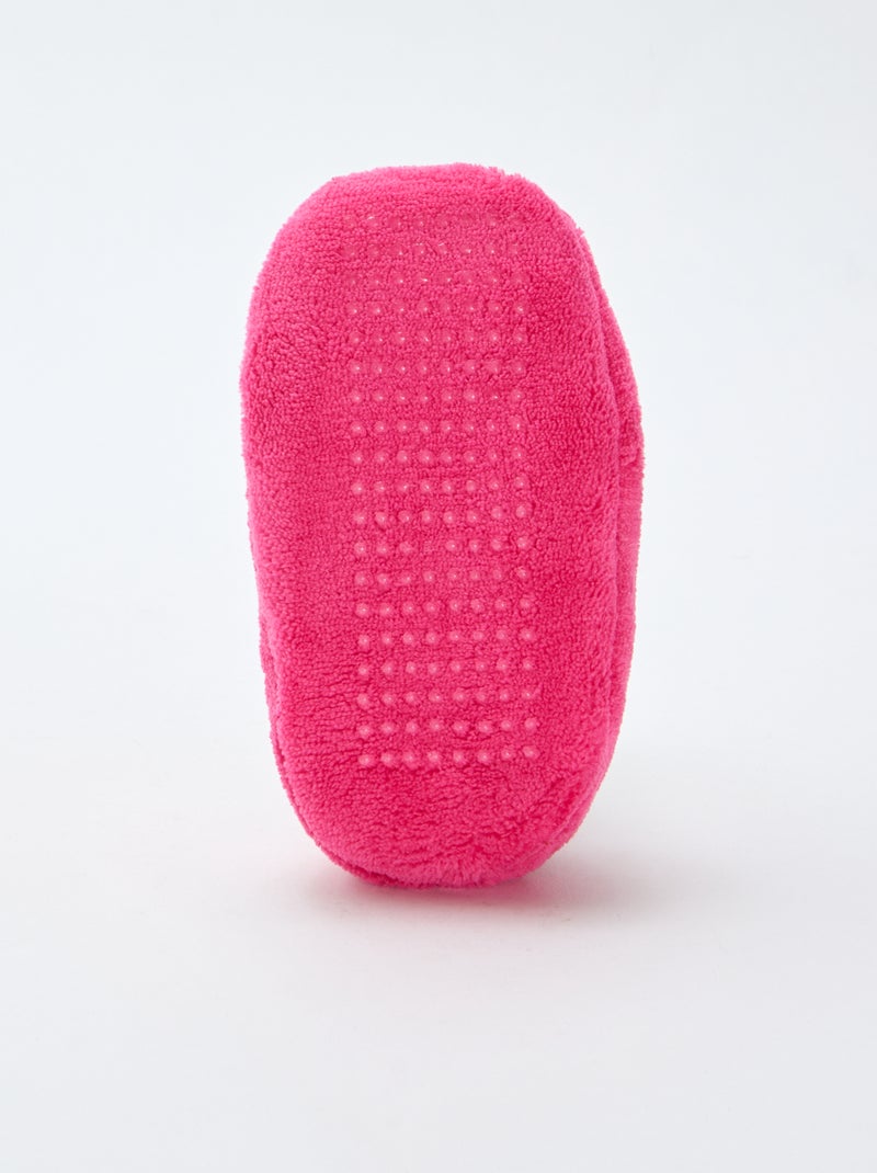 Chaussons ballerines en polaire 'Stitch' Rose - Kiabi