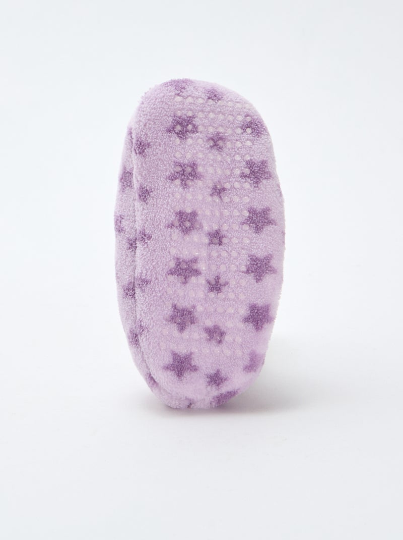 Chaussons ballerines en polaire 'Stitch' Violet - Kiabi