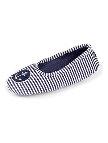 Chaussons ballerines en velours fille Isotoner