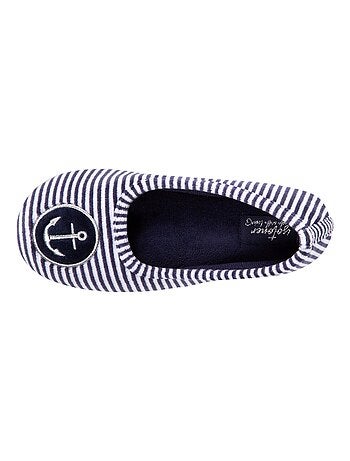 Chaussons ballerines en velours fille Isotoner