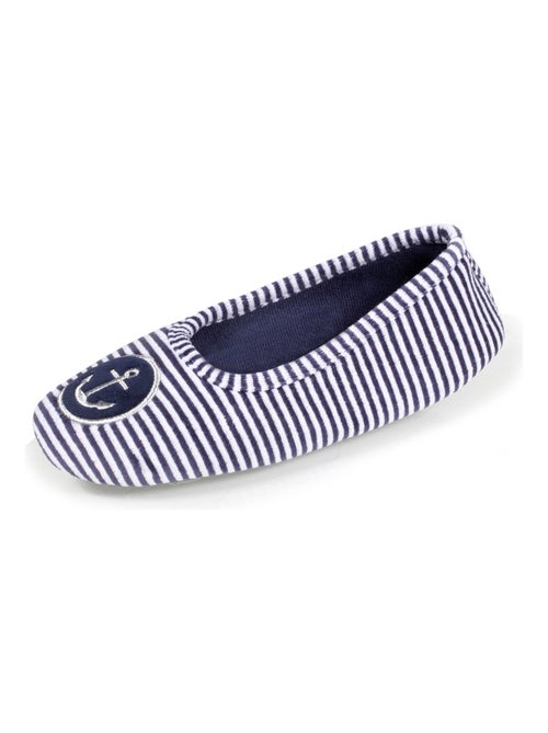 Chaussons ballerines en velours fille Isotoner - Kiabi