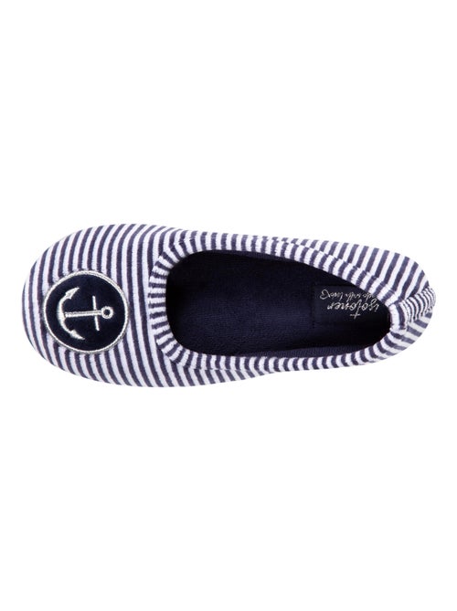 Chaussons ballerines en velours fille Isotoner - Kiabi