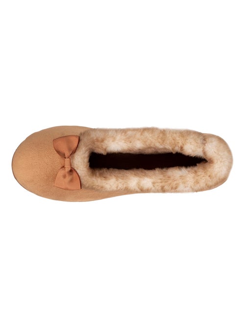 Chaussons ballerines en velours, semelle ultra confort femme Isotoner - Kiabi