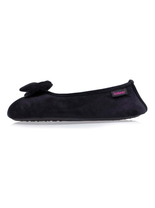 Chaussons ballerines en velours, semelle ultra confort femme Isotoner - Kiabi