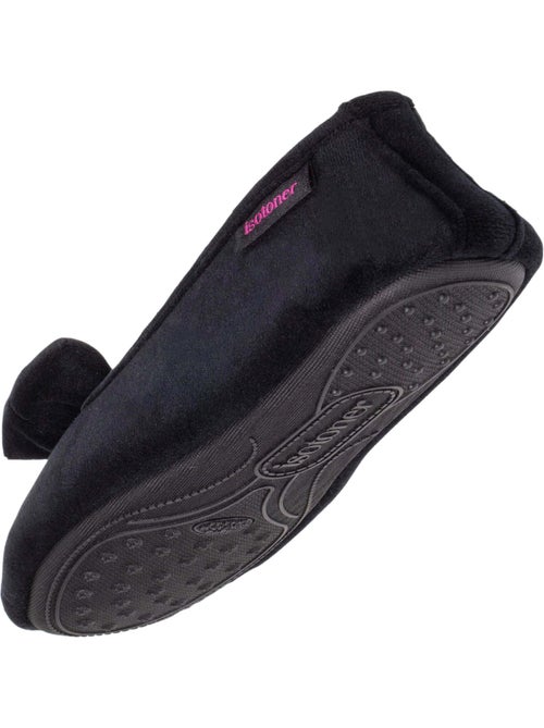 Chaussons ballerines en velours, semelle ultra confort femme Isotoner - Kiabi