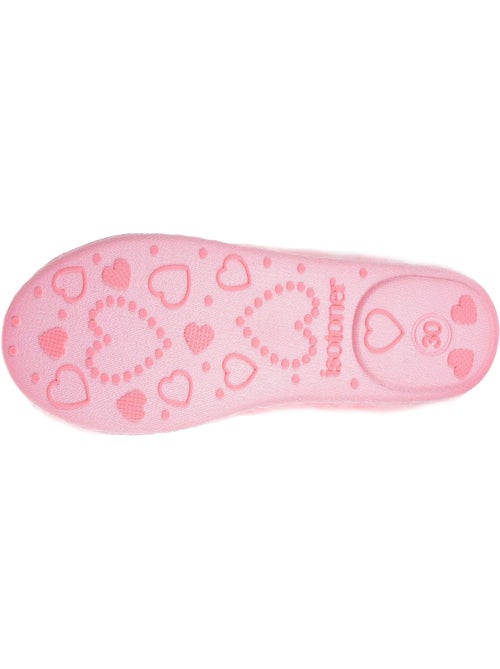 Chaussons ballerines fausse fourrure, maintien souple, facile fille isotoner - Kiabi
