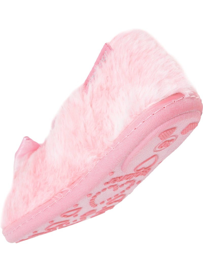 Chaussons ballerines fausse fourrure, maintien souple, facile fille isotoner Rose - Kiabi