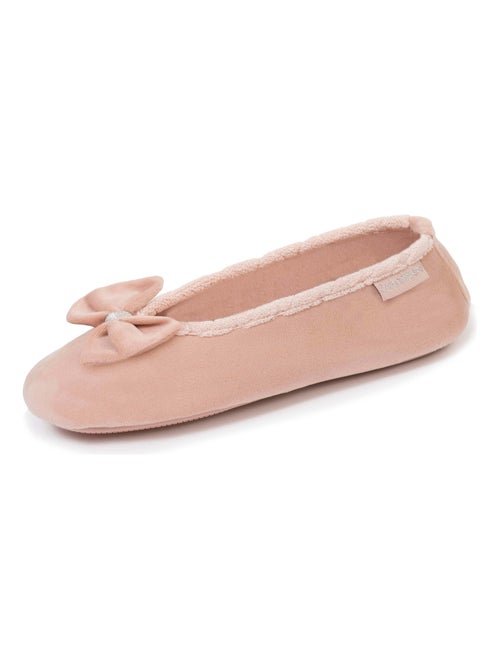 Chaussons ballerines femme blush Isotoner - Kiabi
