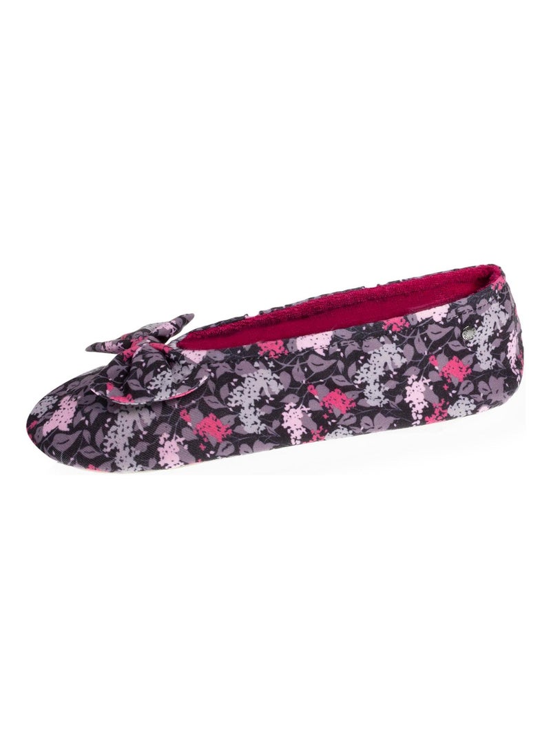 Chaussons ballerines Femme Grand nœud Fleurs Multicolore - Kiabi