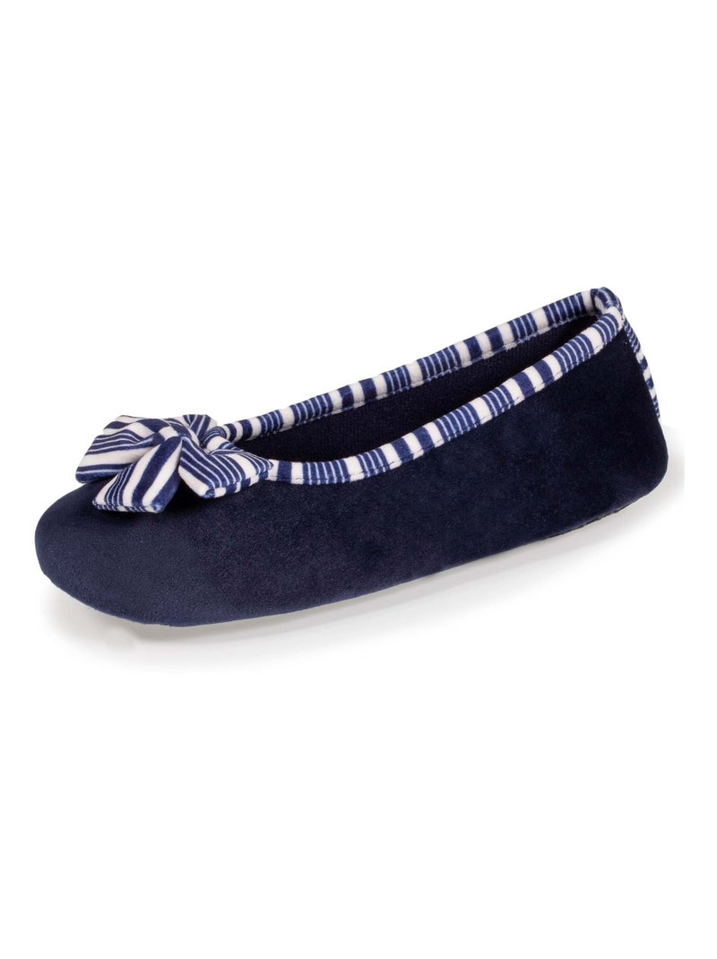Chaussons ballerines  femme Isotoner Bleu marine - Kiabi