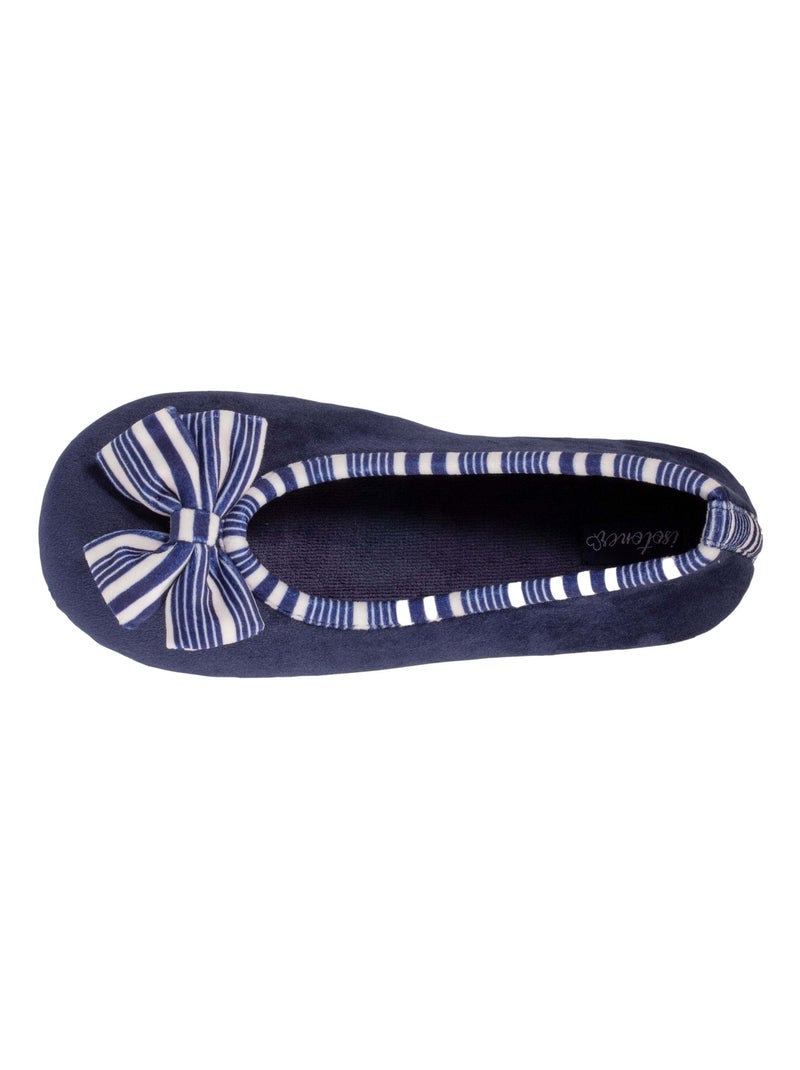 Chaussons ballerines  femme Isotoner Bleu marine - Kiabi