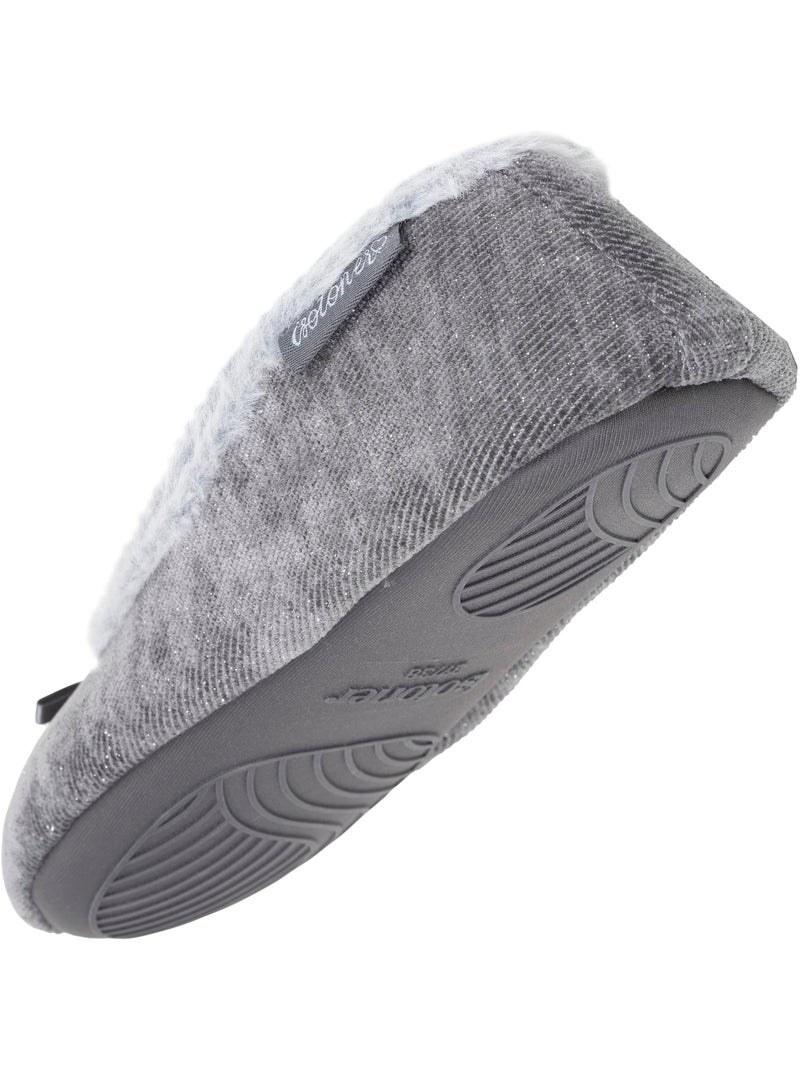 Chaussons ballerines  femme Isotoner Gris foncé - Kiabi