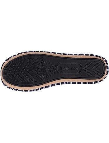 Chaussons ballerines grand nœud et semelle gomme femme isotoner