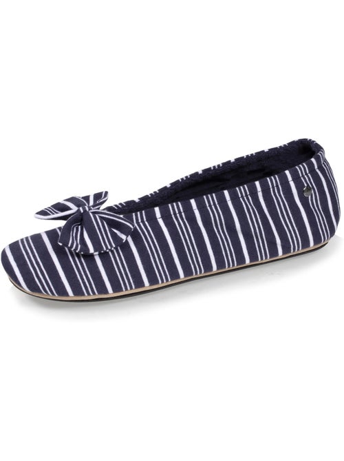 Chaussons ballerines grand nœud et semelle gomme femme isotoner - Kiabi Chaussons ballerines grand nœud et semelle gomme femme isotoner - Kiabi