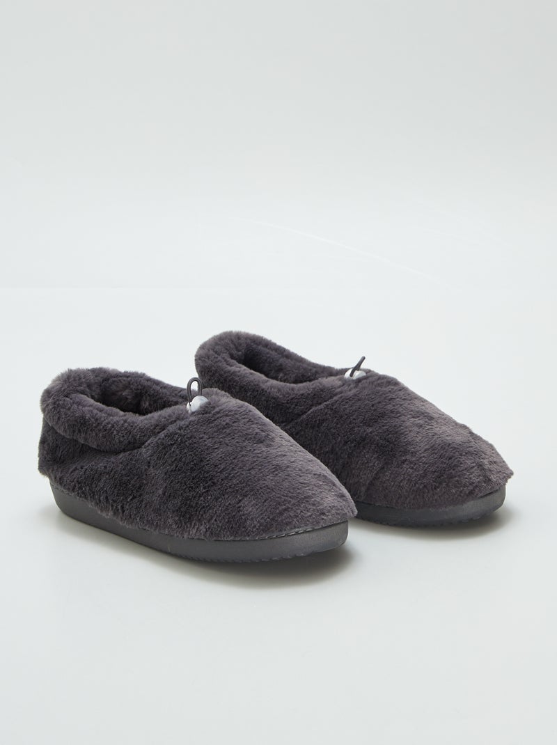 Chaussons ballerines Gris - Kiabi