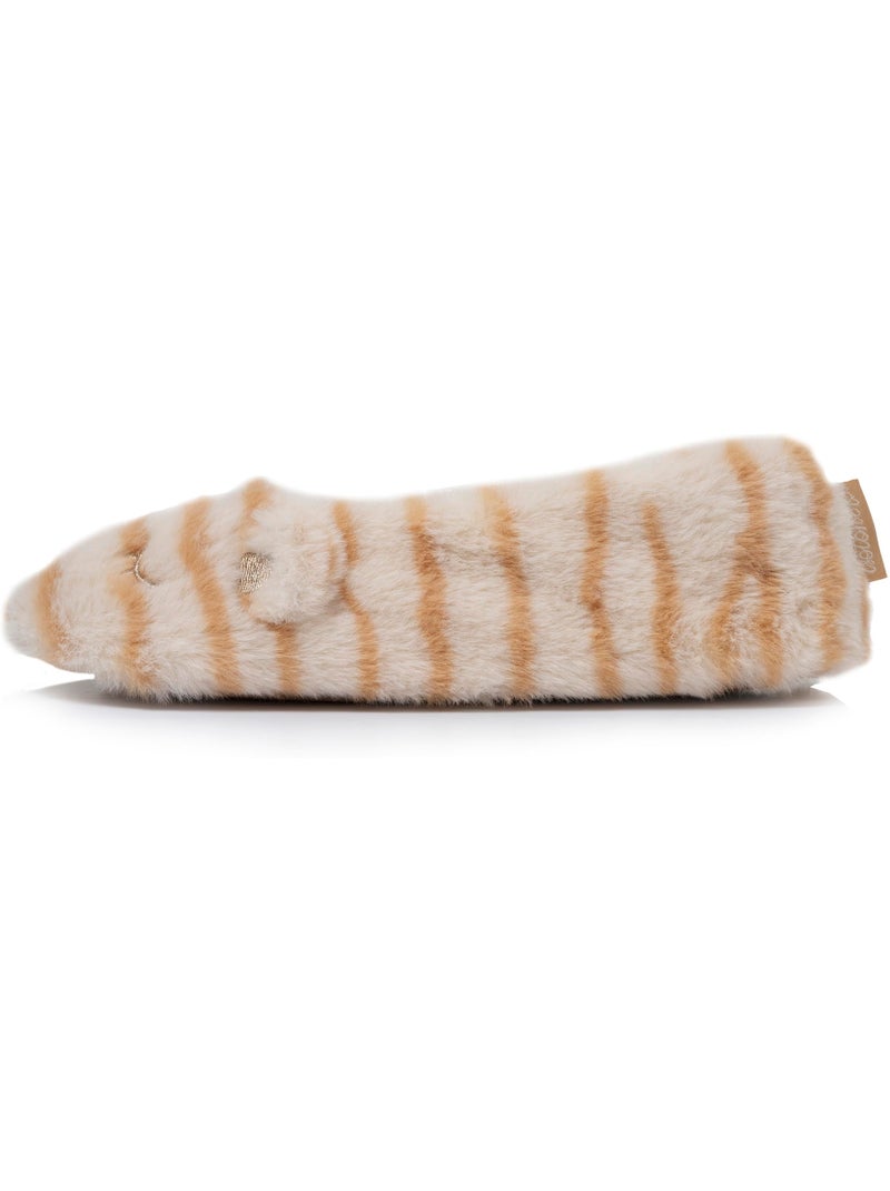 Chaussons ballerines imitation fourrure - tissu antidérapant femme isotoner Beige - Kiabi
