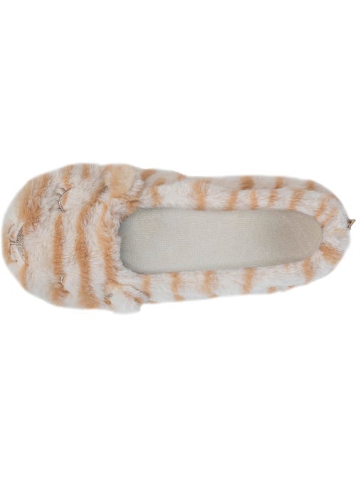 Chaussons ballerines imitation fourrure - tissu antidérapant femme isotoner - Kiabi Chaussons ballerines imitation fourrure - tissu antidérapant femme isotoner - Kiabi