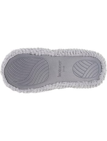 Chaussons ballerines imitation fourrure, semelle femme isotoner
