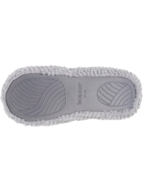 Chaussons ballerines imitation fourrure, semelle femme isotoner - Kiabi