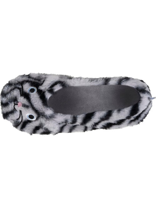 Chaussons ballerines imitation fourrure, semelle gomme femme Isotoner - Kiabi