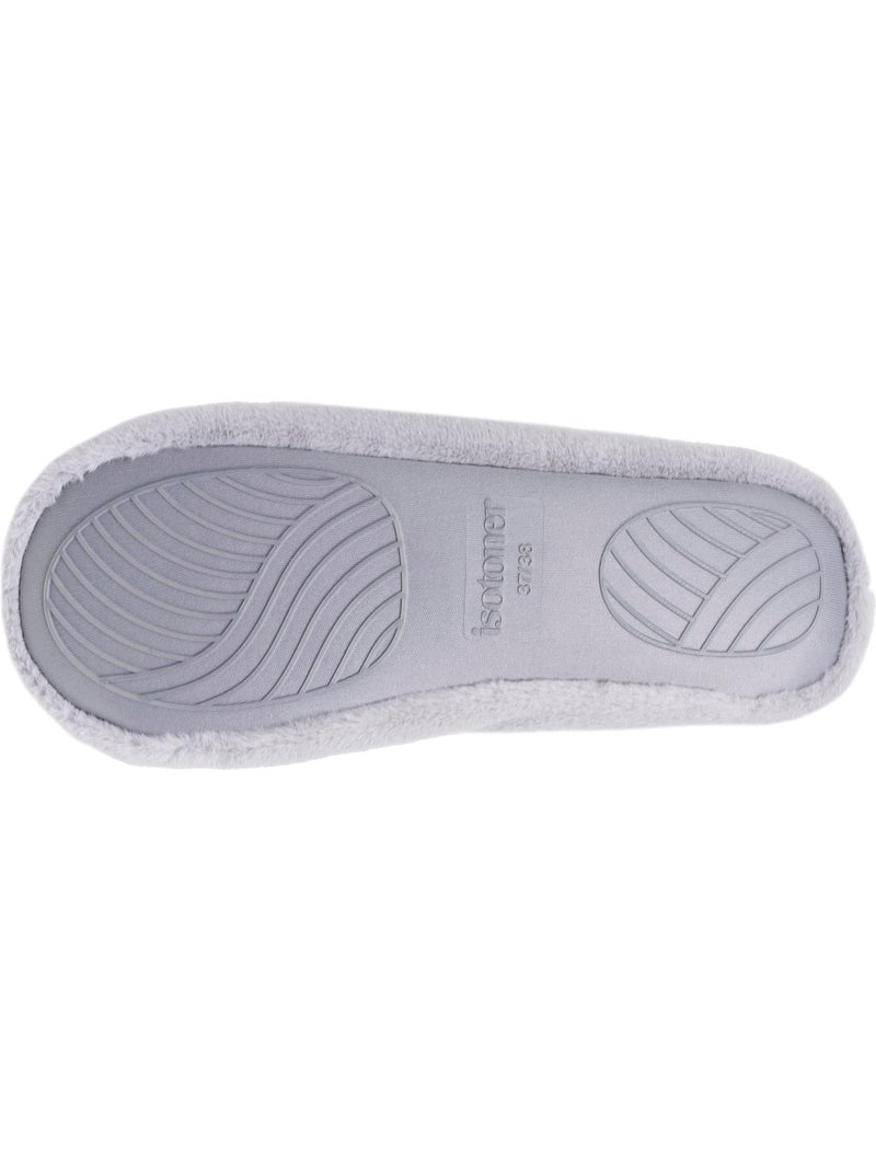 Chaussons ballerines imitation fourrure, semelle gomme ultra femme isotoner Gris Gris - Kiabi