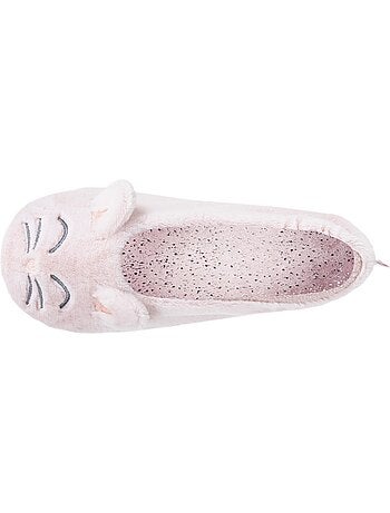 Chaussons ballerines imitation fourrure, semelle gomme ultra femme isotoner