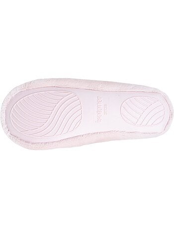 Chaussons ballerines imitation fourrure, semelle gomme ultra femme isotoner