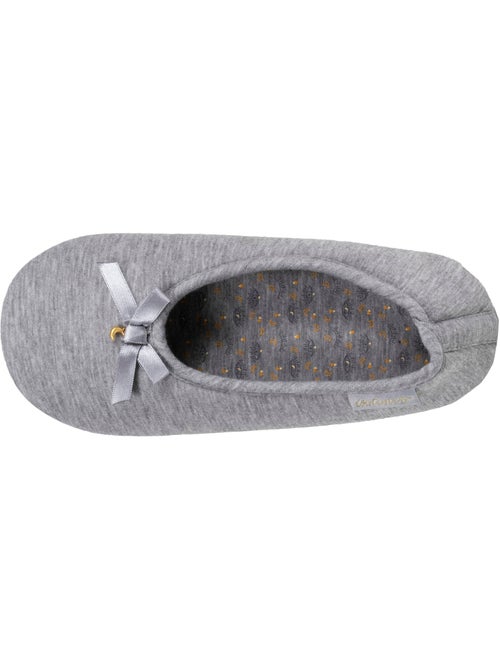 Chaussons ballerines jersey, semelle gomme antidérapante femme Isotoner - Kiabi
