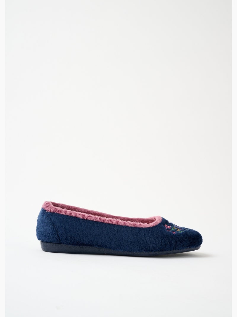 Chaussons ballerines largeur confort - Afibel Bleu marine - Kiabi