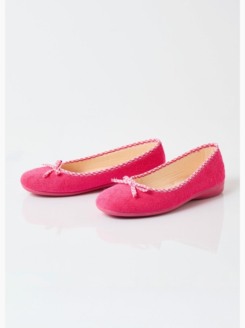 Chaussons ballerines largeur confort - Afibel Rose fushia - Kiabi