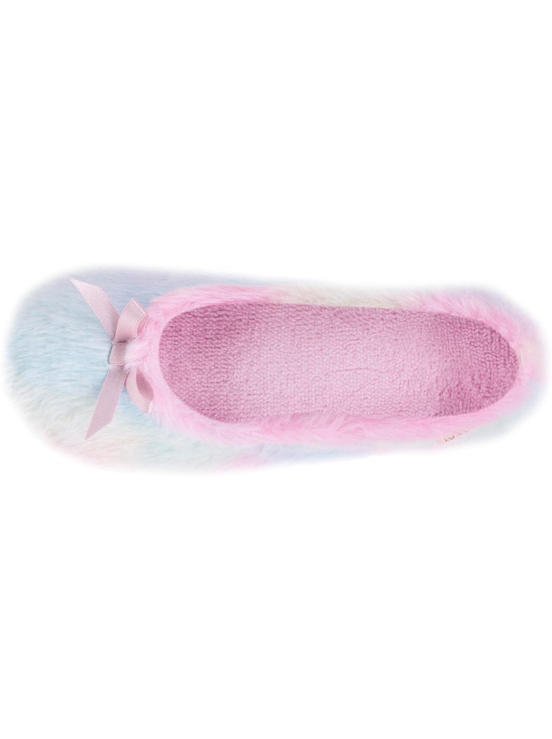 Chaussons ballerines légers et confortables, faciles à fille Isotoner Rose/Multicolore - Kiabi