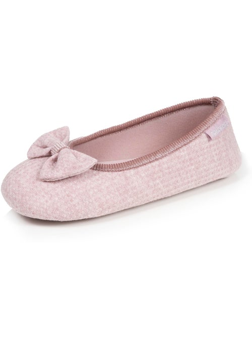Chaussons ballerines maille nid d'abeille, semelle gomme femme Isotoner - Kiabi