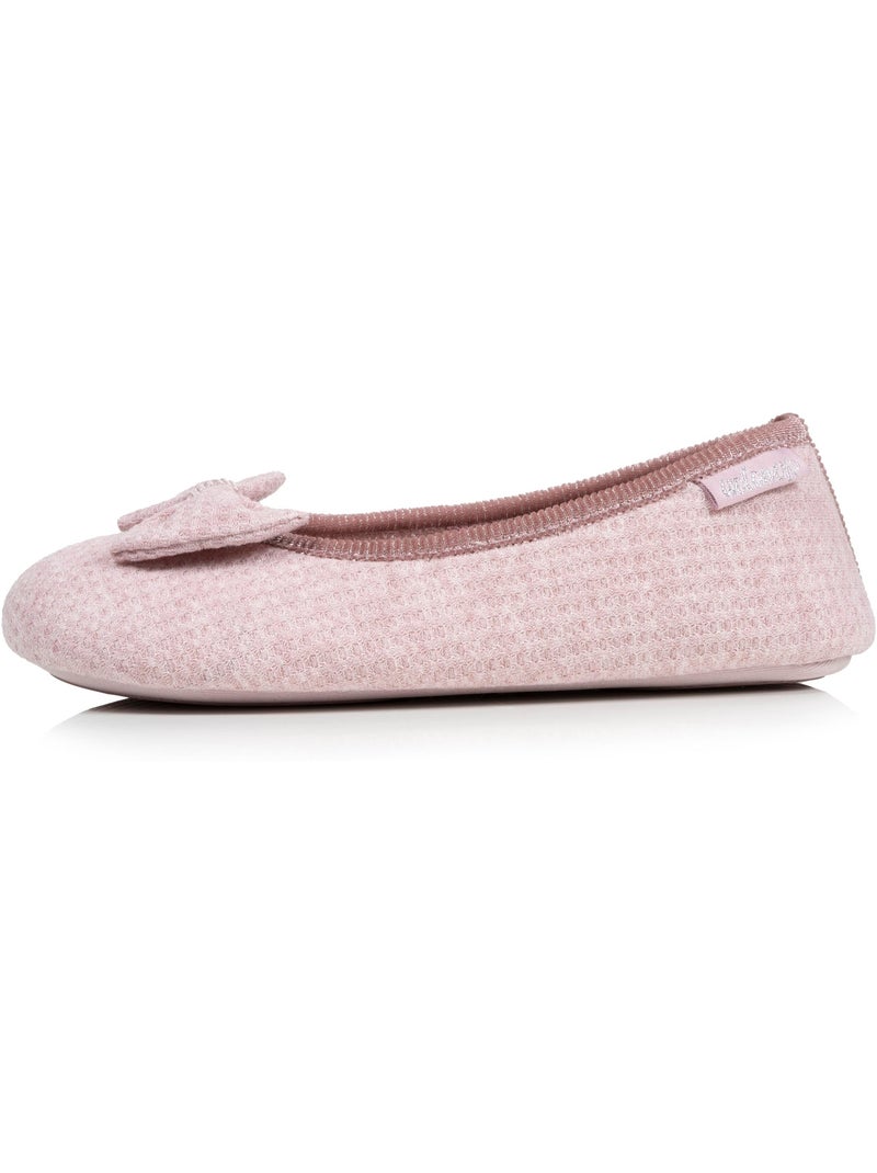 Chaussons ballerines maille nid d'abeille, semelle gomme femme Isotoner Blush - Kiabi