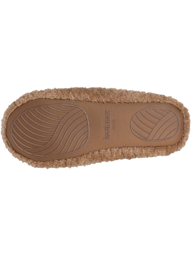 Chaussons ballerines micro éponge, semelle antidérapante femme isotoner Camel - Kiabi