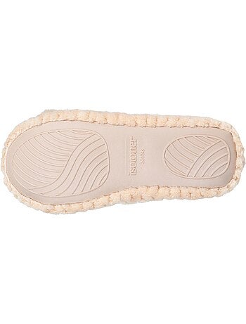 Chaussons ballerines micro éponge, semelle gomme femme Isotoner