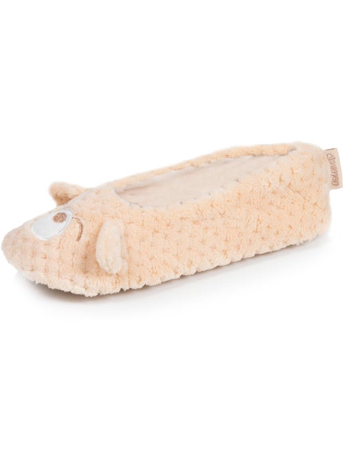Chaussons ballerines micro éponge, semelle gomme femme Isotoner - Kiabi