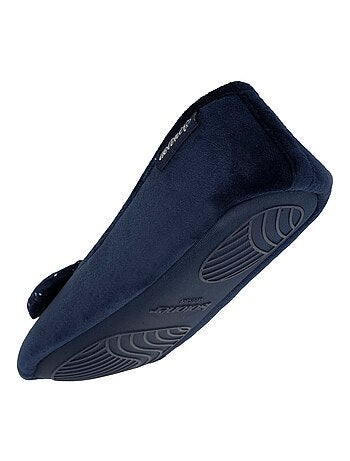 Chaussons ballerines microvelours, semelle antidérapante femme Isotoner